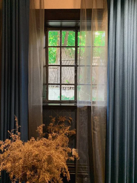 window with windows and curtains