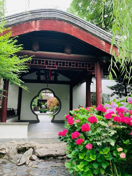 beautiful chinese garden in the city