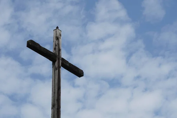cross on the background of the blue sky