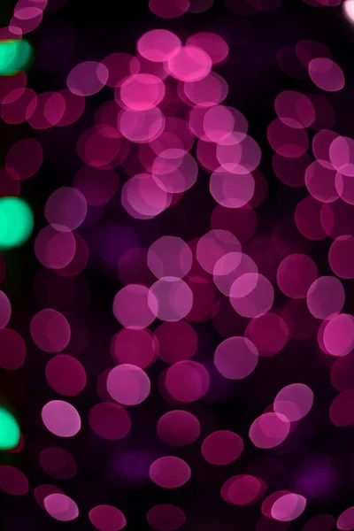 Luzes Cor Rosa Elegantes Decorações Lâmpadas Grinalda Festivas Véspera Natal — Fotografia de Stock