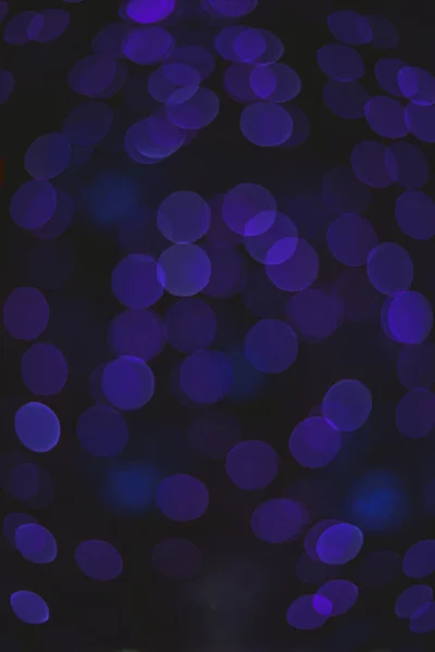 Dark Blue Phantom Christmas Lights Garland Lamps Vertical Unfocused Blurred — Stock Photo, Image