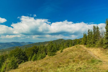 summer clear weather day mountain trail for tourist landscape scenic view photography