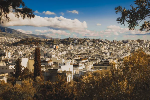 slum ghetto district Athens Greece poor building urban landmark photography in autumn golden season