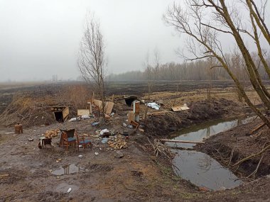 That was russian army has left from itself - just bog, dump and ruin