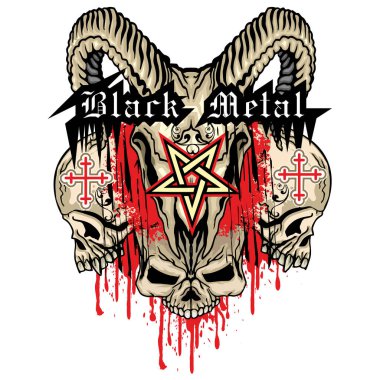 Kafatası ile gotik tabela, grunge vintage tasarım tişörtler