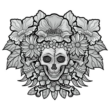 Kafatası ile gotik tabela, grunge vintage tasarım tişörtler