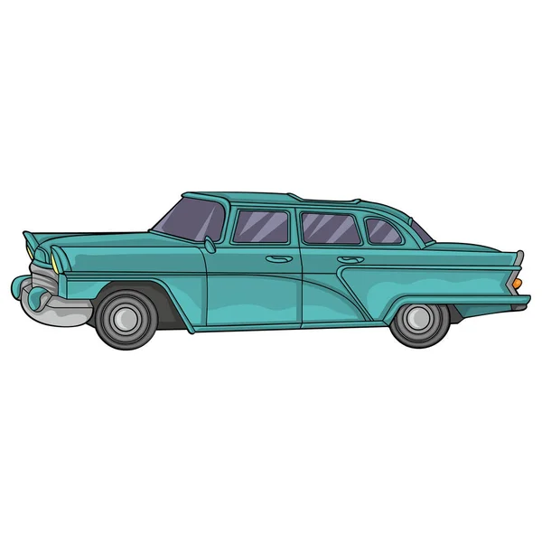 Роскошный Классический Автомобиль Вектор Квартира — стоковый вектор