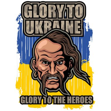 Kılıçlı, grunge marka tişörtlü Ukrayna Kazağı.