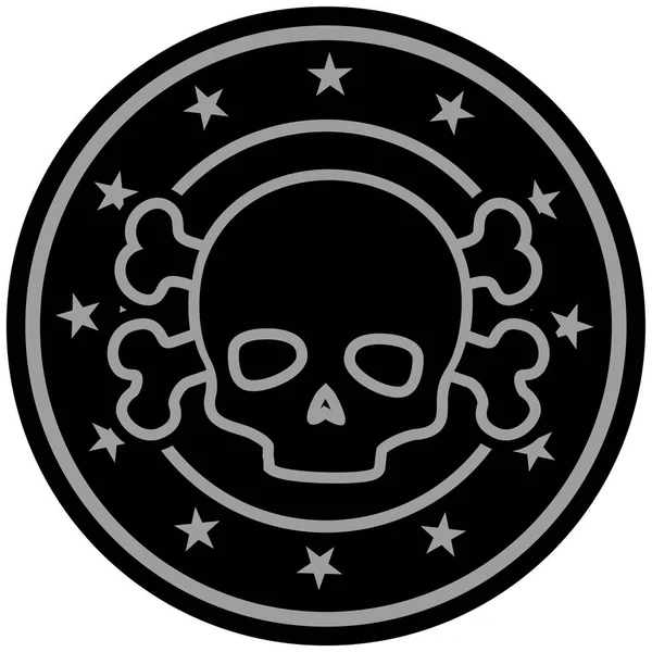 Emblème Militaire Avec Crâne Shirts Design Vintage Grunge — Image vectorielle