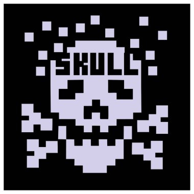 Dijital işareti piksel kafatası t gömlek tasarım