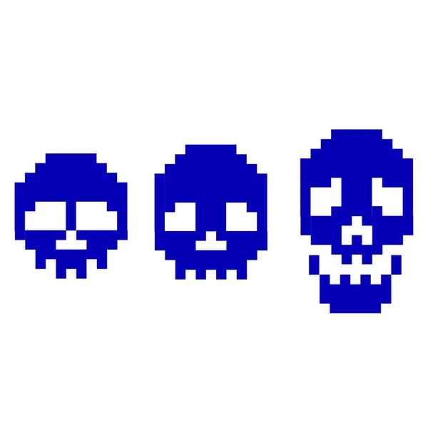 Digital Signo Pixel Cráneo Camiseta Diseño — Archivo Imágenes Vectoriales