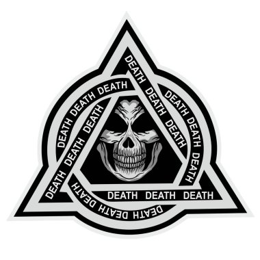 askeri iç çekiş, üçgen-kafatası, tişört tasarımı