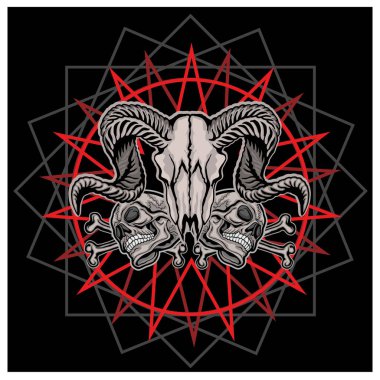 Kafatası ile gotik tabela, grunge vintage tasarım tişörtler