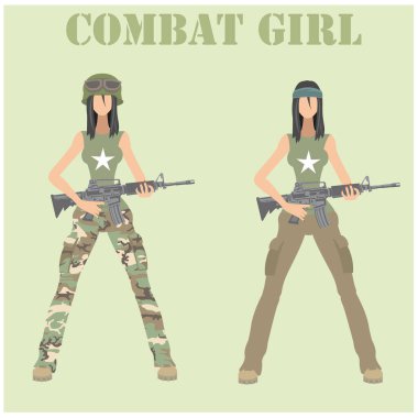 karakter, savaş kızı, düz çizim