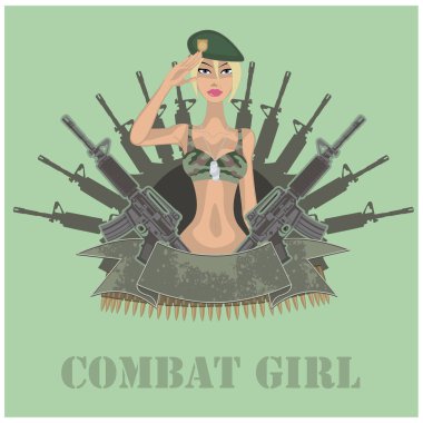 karakter, savaş kızı, düz çizim