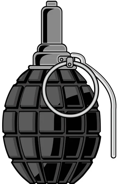 Military Grenade Flat Illustration — Wektor stockowy
