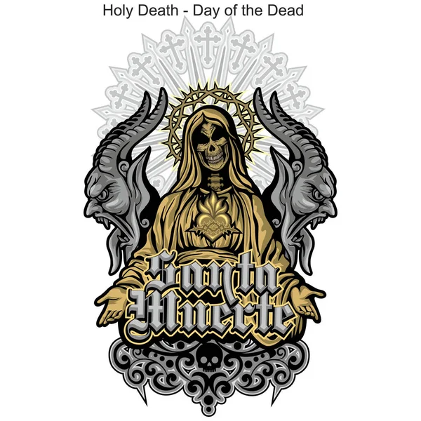 Kutsal Ölüm, Ölüler Günü, iskelet, eski moda tişörtler.