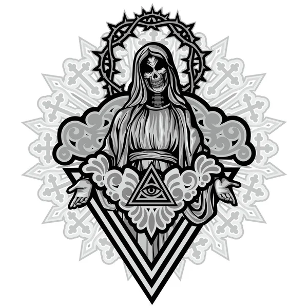 Kutsal Ölüm, Ölüler Günü, iskelet, eski moda tişörtler.