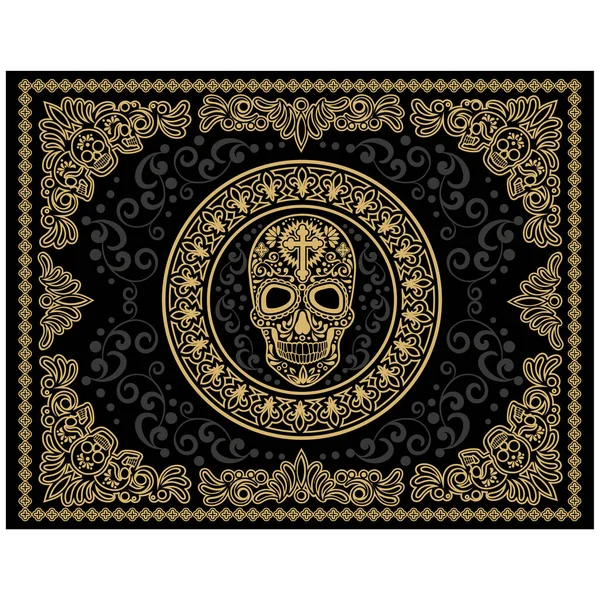 Gothic Schild Mit Totenkopf Grunge Vintage Design Shirts — Stockvektor