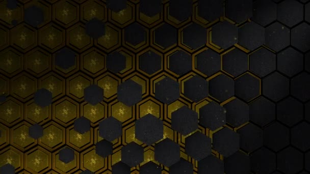 Abstract Hexagon Animation Multicolor Pattern Smooth Concept — Stock Video