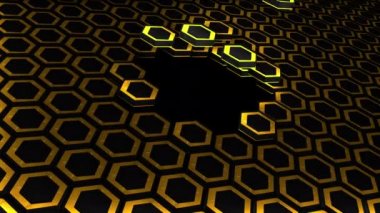 Soyut altıgen animasyonu çok renkli desen 4K pürüzsüz kavram