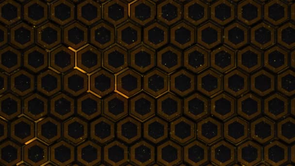 Abstract Hexagon Animation Multicolor Pattern Smooth Concept — Stock Video