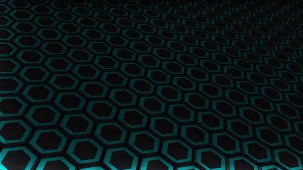 Abstract Hexagon Animation Multicolor Pattern Smooth Concept — Stock Video