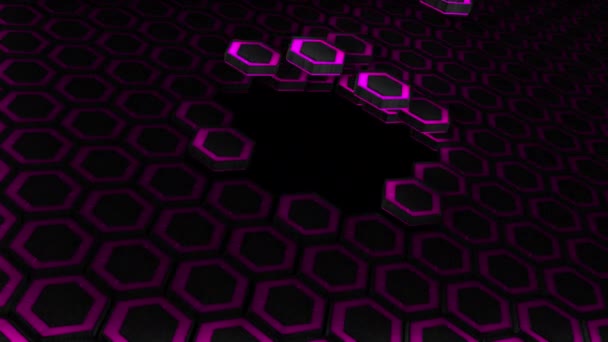 Abstract Hexagon Animation Multicolor Pattern Smooth Concept — Stock Video