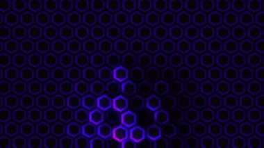 Soyut altıgen animasyonu çok renkli desen 4K pürüzsüz kavram