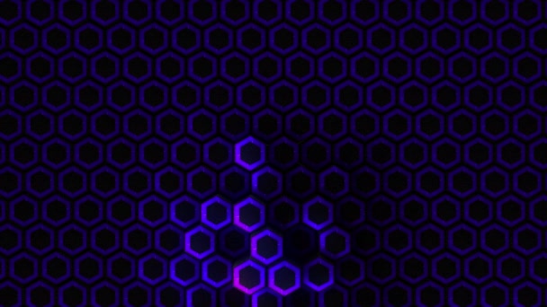 Abstract Hexagon Animation Multicolor Pattern Smooth Concept — Stock Video