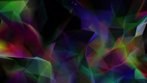 Abstract Polygon Animatie Multicolor Patroon Glad Concept — Stockvideo