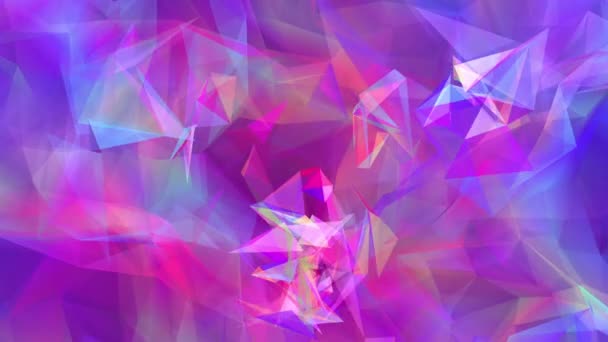 Abstract Polygon Animatie Multicolor Patroon Glad Concept — Stockvideo