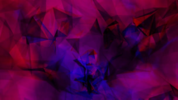 Abstract Polygon Animatie Multicolor Patroon Glad Concept — Stockvideo