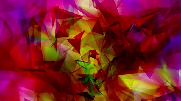 Abstract Polygon Animation Multicolor Pattern Smooth Concept — Stock Video