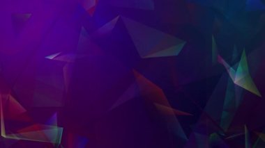 Soyut çokgen animasyonu çok renkli desen 4K pürüzsüz kavram
