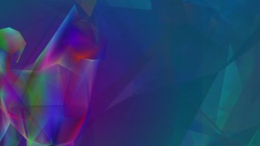 Soyut çokgen animasyonu çok renkli desen 4K pürüzsüz kavram