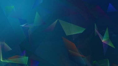 Soyut çokgen animasyonu çok renkli desen 4K pürüzsüz kavram