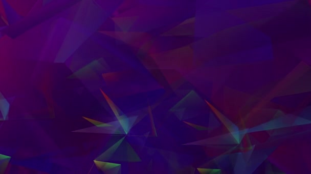 Абстрактний Багатокутник Анімації Багатобарвний Візерунок Гладка Концепція — стокове відео