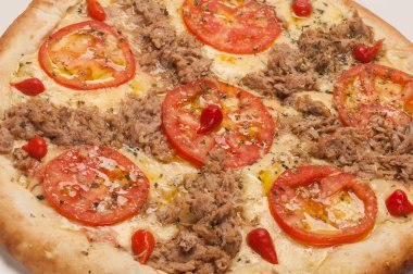 Pizza, dünyanın en çok tüketilen yiyeceklerinden biri, çok sayıda çeşidi ve çeşidi var, lezzetli, tatlı, fırında kızartılmış, vs..