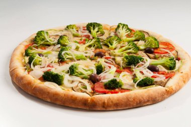 Pizza, dünyanın en çok tüketilen yiyeceklerinden biri, çok sayıda çeşidi ve çeşidi var, lezzetli, tatlı, fırında kızartılmış, vs..