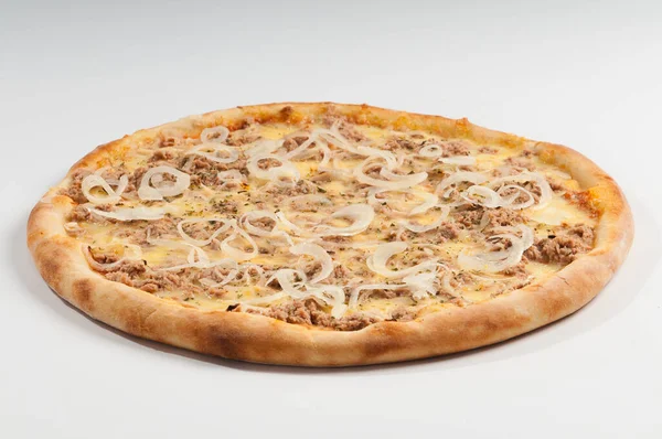 Pizza Jedna Najbardziej Spożywanych Potraw Świecie Względu Dużą Liczbę Odmian — Zdjęcie stockowe
