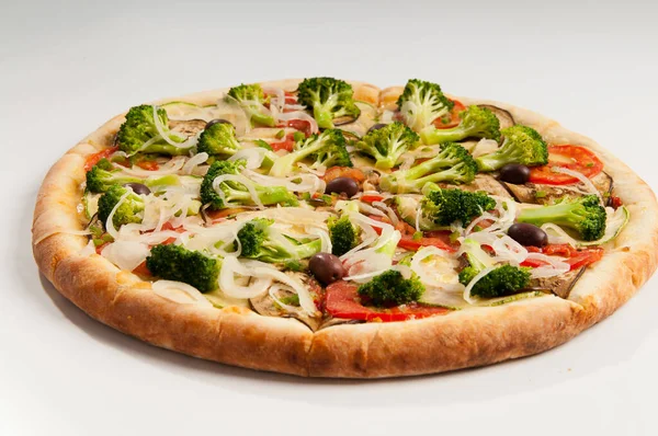 Pizza Mest Konsumerade Livsmedel Världen Grund Det Stora Antalet Sorter Stockfoto