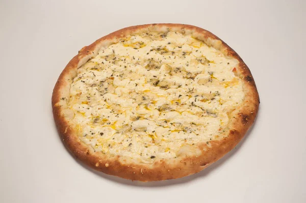 Pizza Jedna Najbardziej Spożywanych Potraw Świecie Względu Dużą Liczbę Odmian Zdjęcie Stockowe