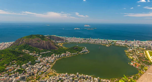 2015 Diciembre Río Janeiro Brasil Vista Cristo Redentor Sus Alrededores —  Fotos de Stock