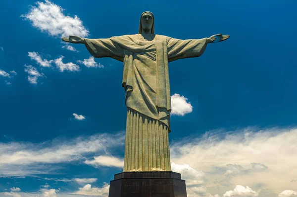 2015 Grudnia Rio Janeiro Brazylia Widok Chrystusa Odkupiciela Jego Okolic — Zdjęcie stockowe