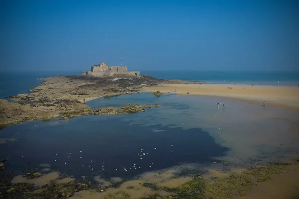Utsikt Över Det Nationella Fortet Staden Helgonet Malo Bretagne — Stockfoto