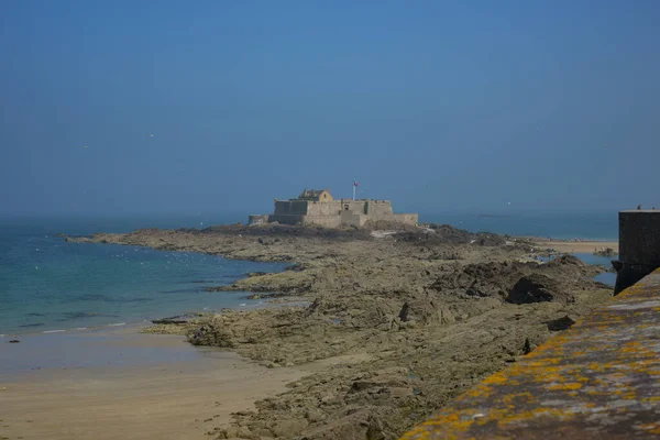 Utsikt Över Det Nationella Fortet Staden Helgonet Malo Bretagne — Stockfoto