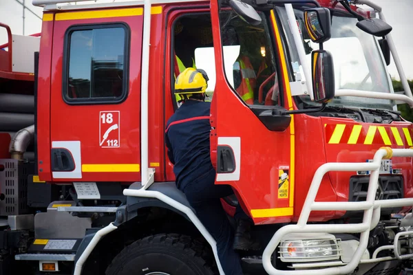 Firefighter Action Training France — Stock Photo, Image