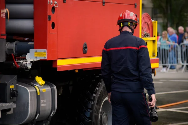 Firefighter Action Training France — Stock Photo, Image