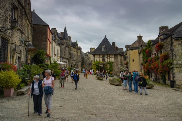 Rochefort Terre Frankrike September 2021 Gatuvy Över Den Medeltida Byn — Stockfoto